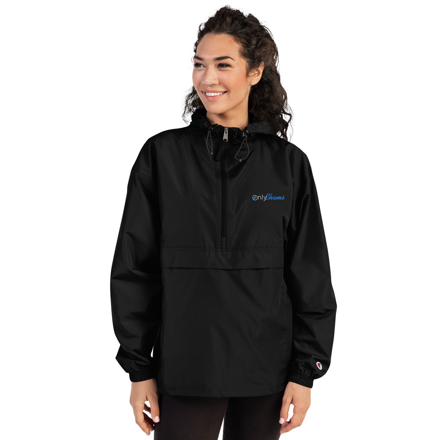 OnlyChams Women's Embroidered Champion Packable Jacket