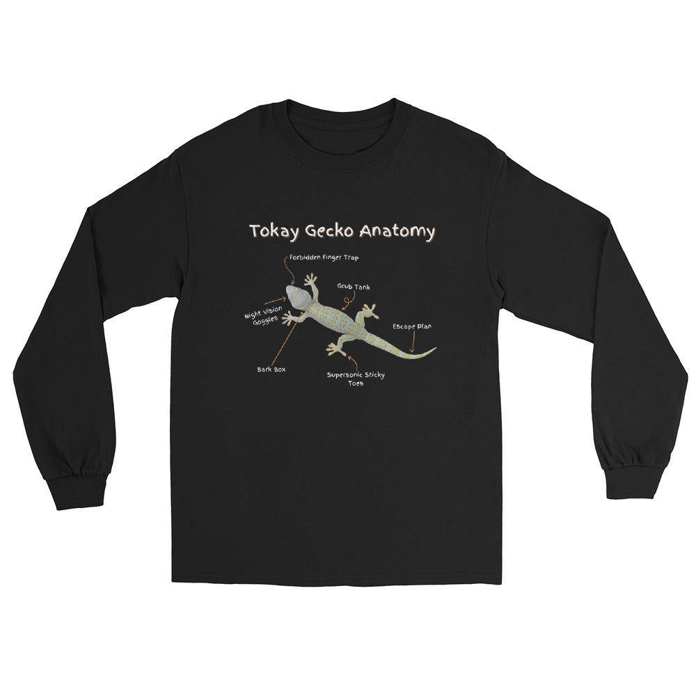 Tokay Gecko Anatomy Men’s Long Sleeve Shirt