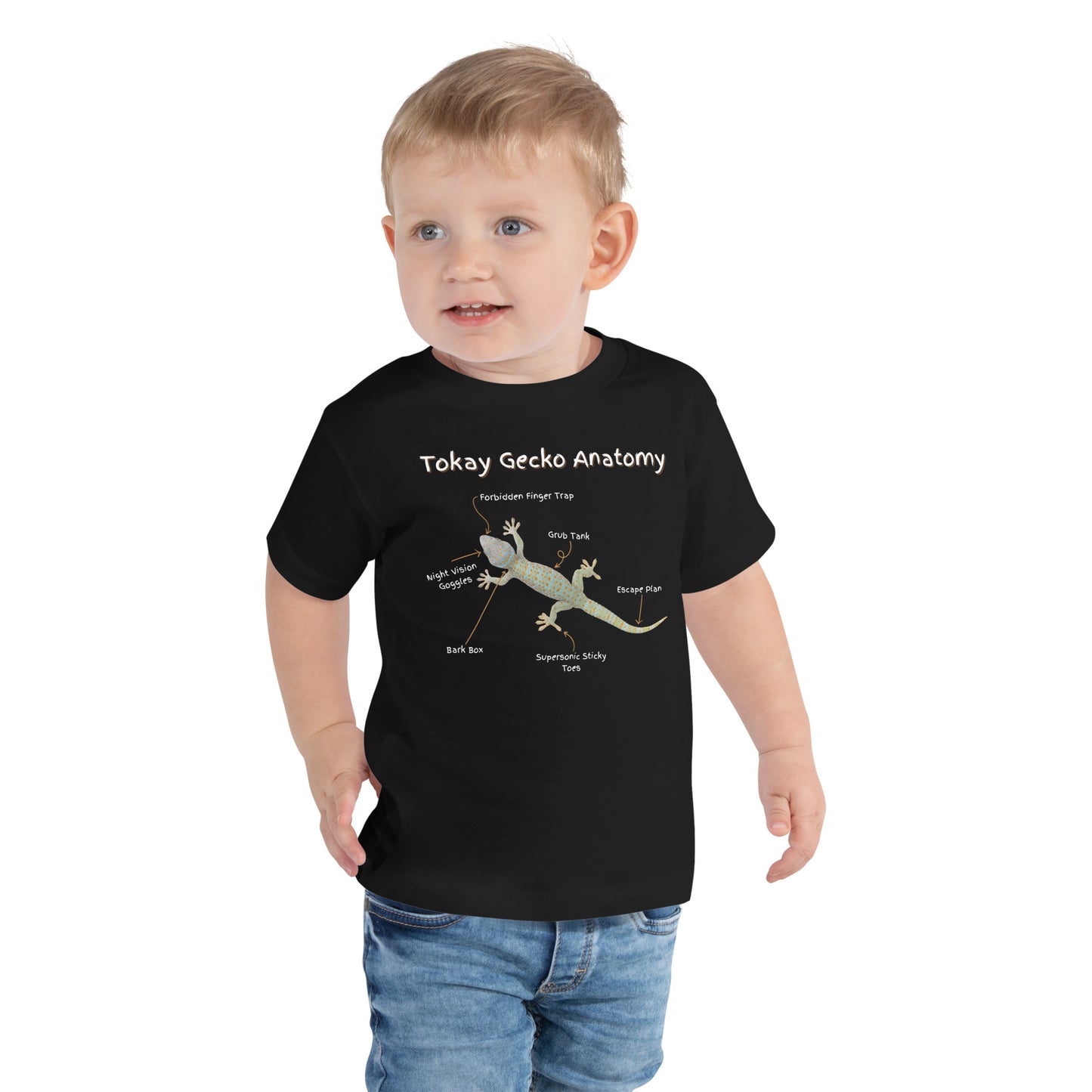 Tokay Gecko Anatomy Toddler Short Sleeve Tee