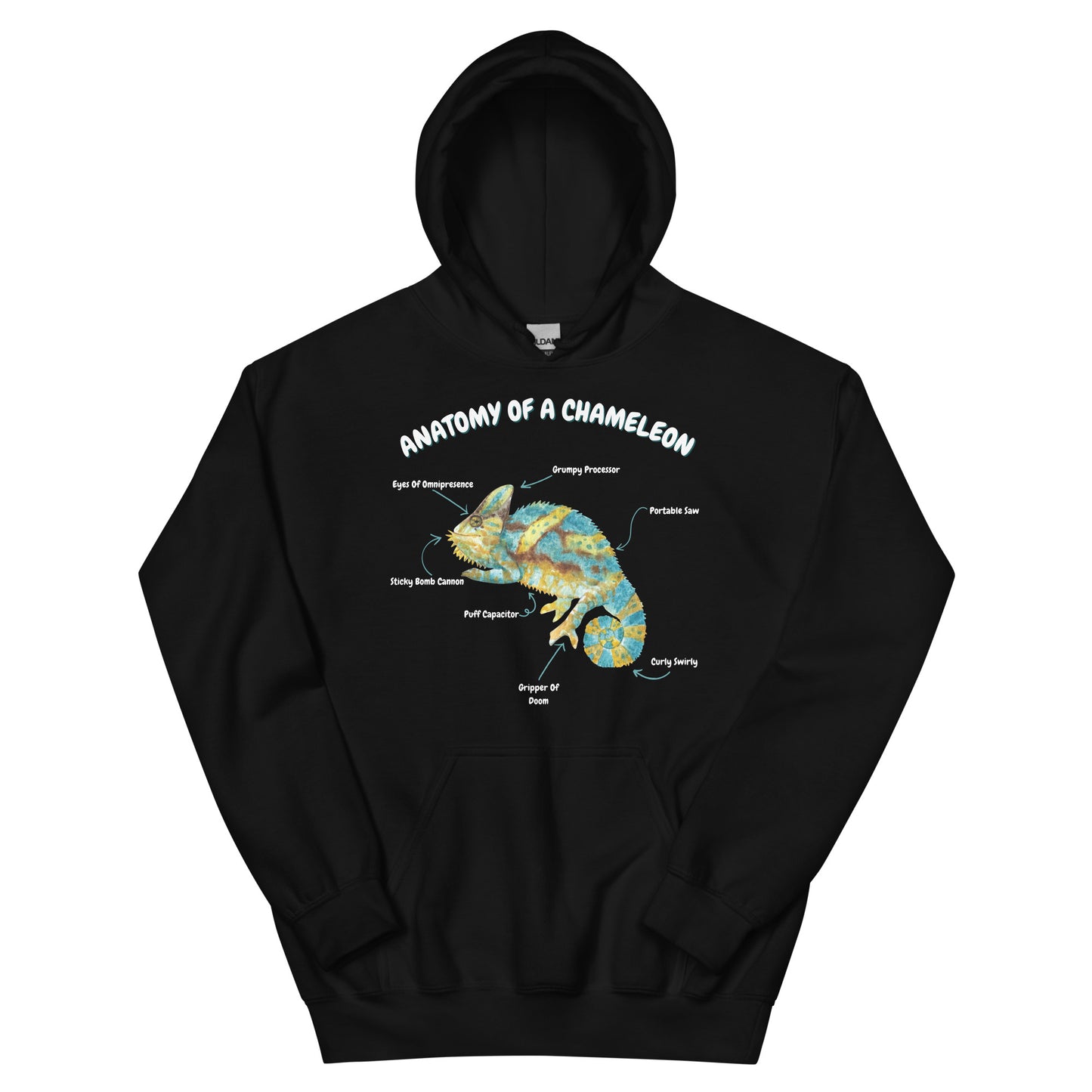 Anatomy of a Chameleon Unisex Hoodie