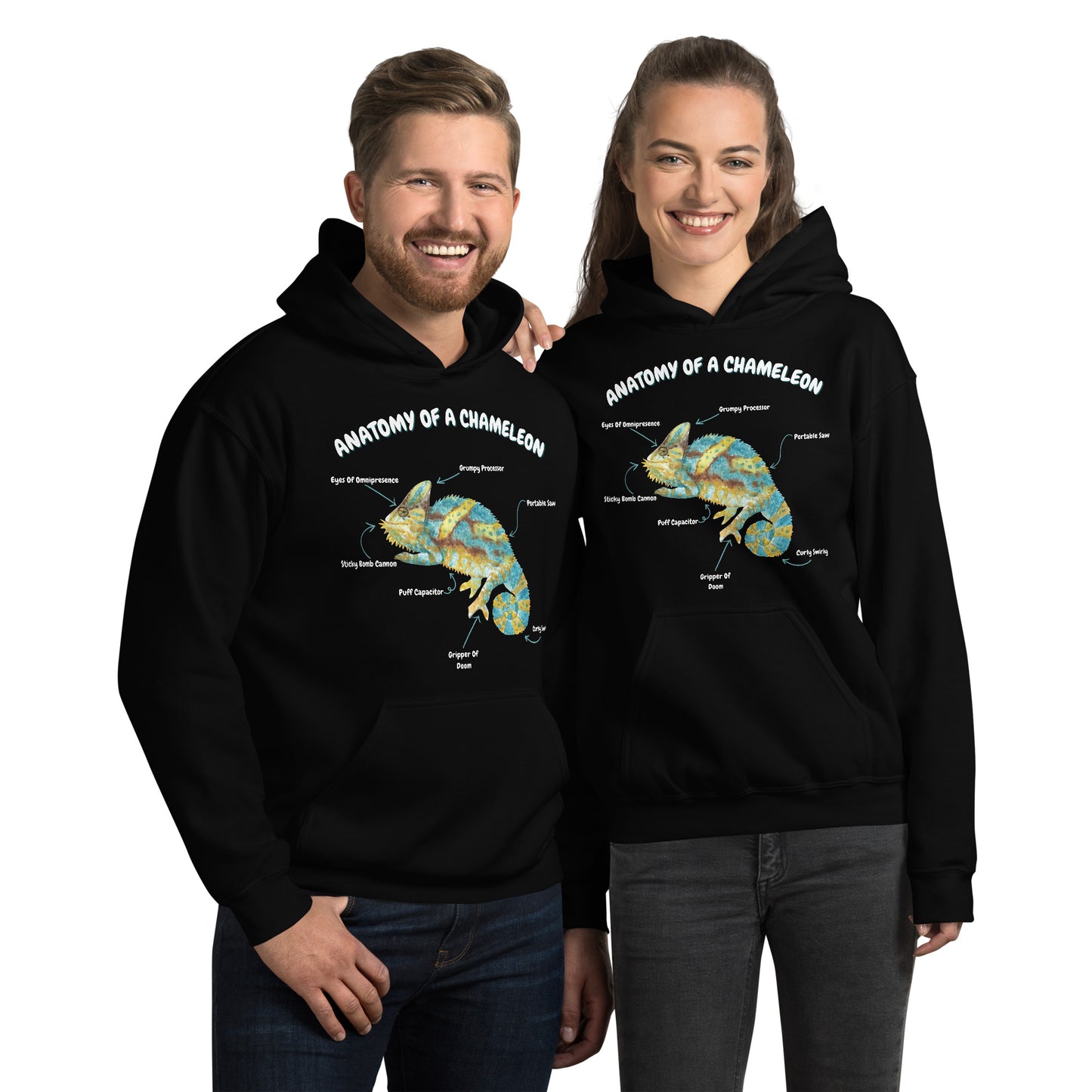 Anatomy of a Chameleon Unisex Hoodie