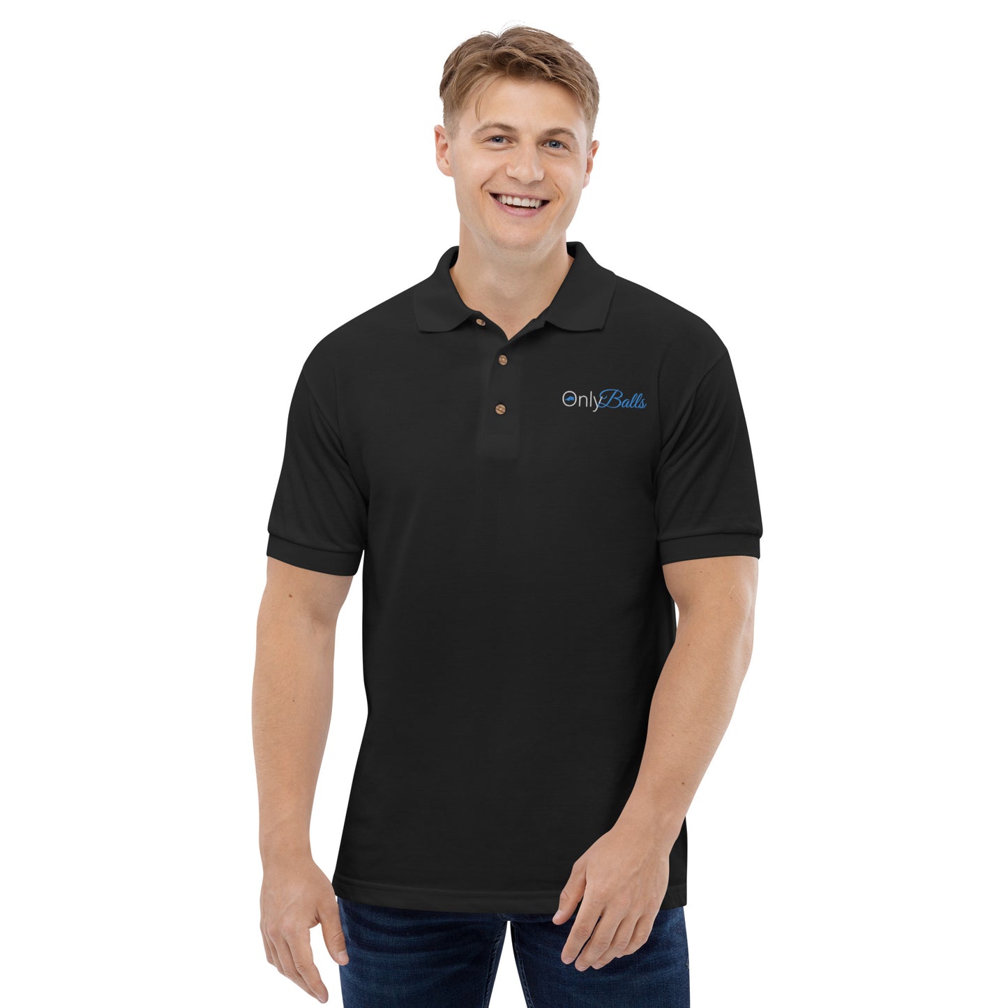 OnlyBalls Men's Embroidered Polo Shirt