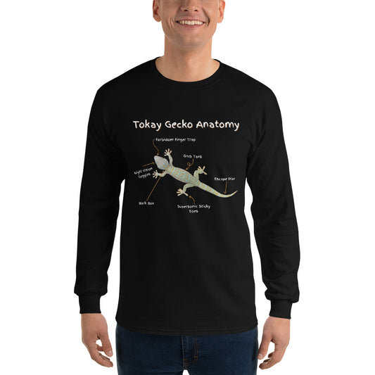 Tokay Gecko Anatomy Men’s Long Sleeve Shirt