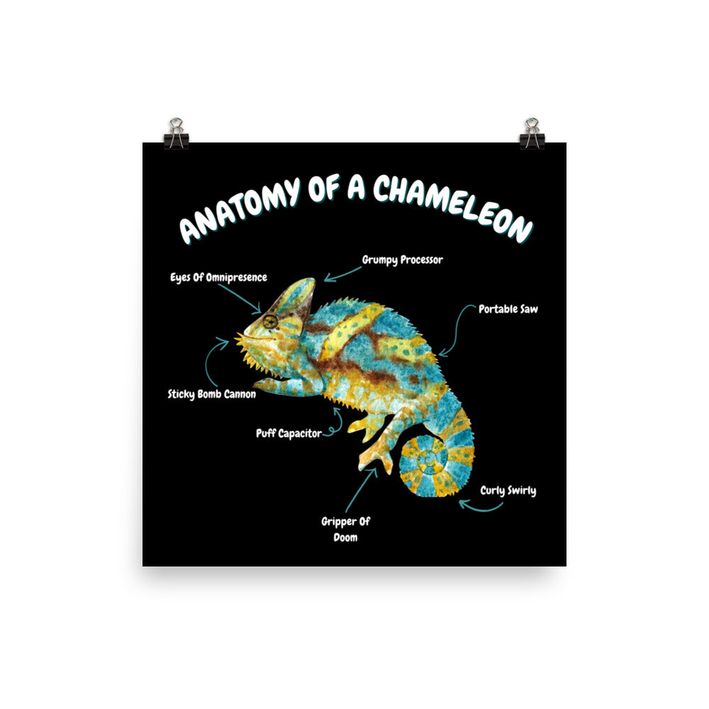 Anatomy of a Chameleon Photo paper poster