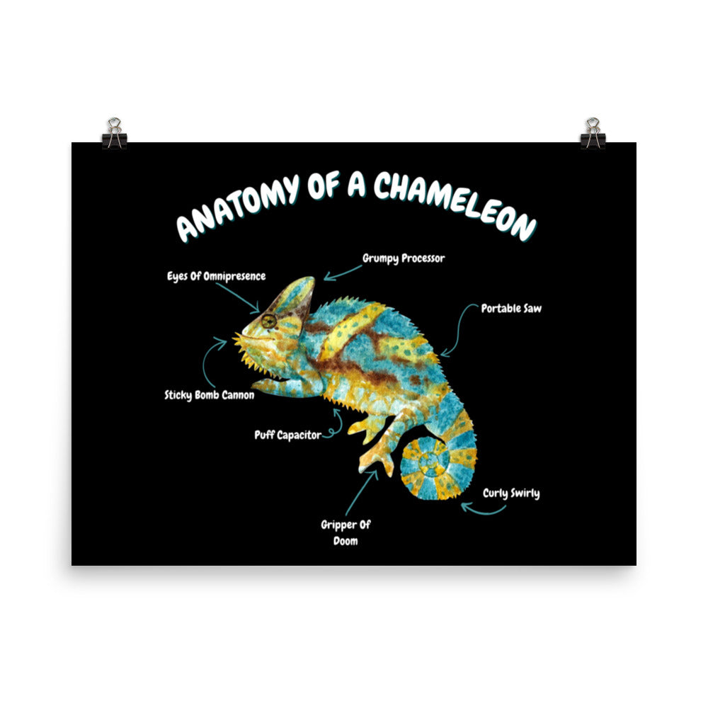 Anatomy of a Chameleon Photo paper poster