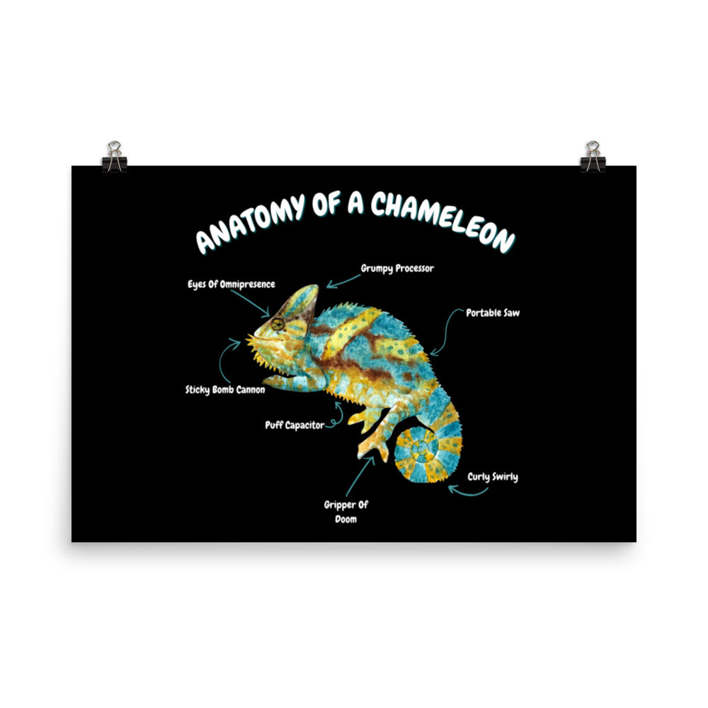 Anatomy of a Chameleon Photo paper poster